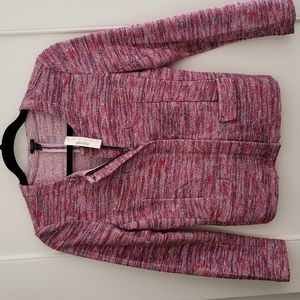 J. Crew Micro Tweed Pink Poppy blazer